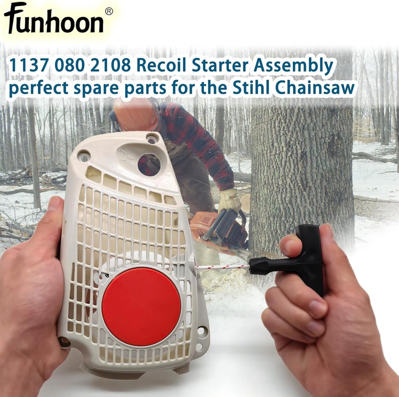 Funhoon 1137 080 2108 Recoil Starter Assembly for Stihl MS191T MS192T MS192TC MS193T Chainsaws Replaces 1137 080 2100 - Image 4
